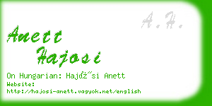 anett hajosi business card